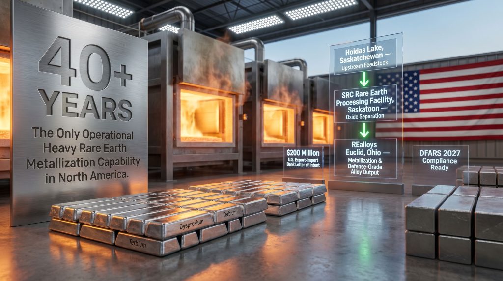 REalloys rare earth processing facility in Euclid Ohio metallization furnaces