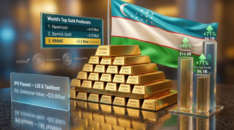 Navoi Mining IPO paused amid gold surge