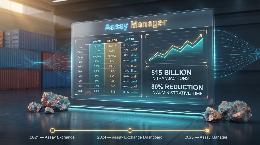 MineHub Assay Manager dashboard for mining assays
