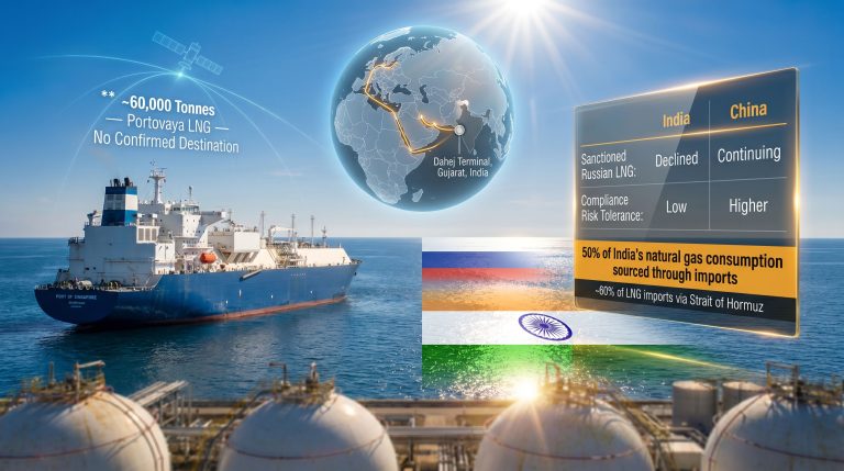 India rejects sanctioned Russian LNG cargoes infographic