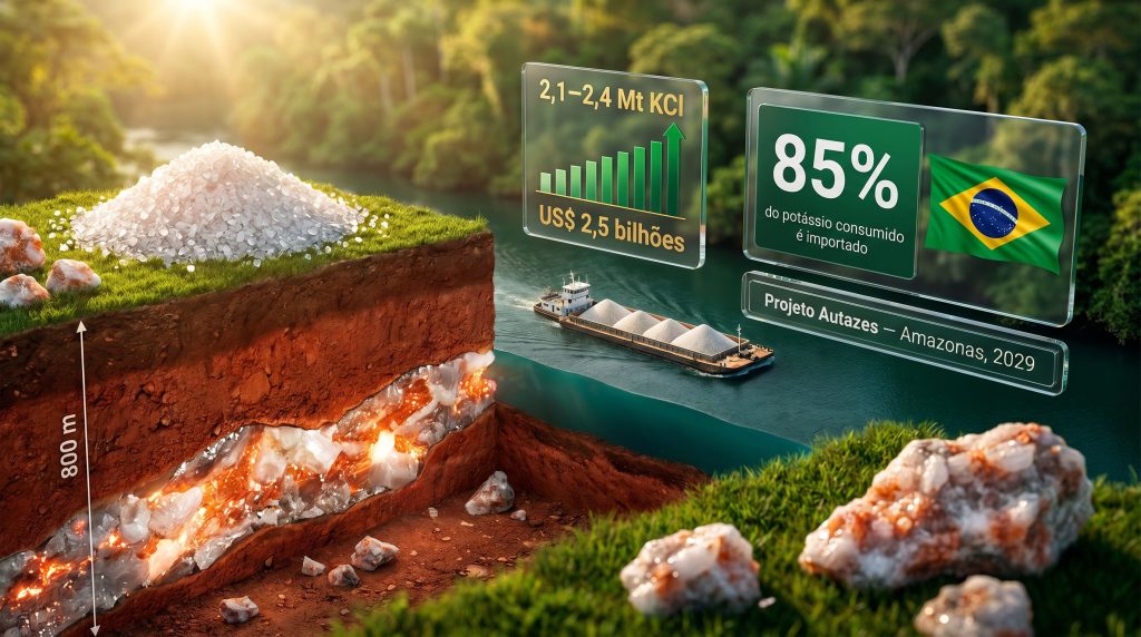 Brazil Potash projeto Autazes de potássio na Amazônia infográfico mineral