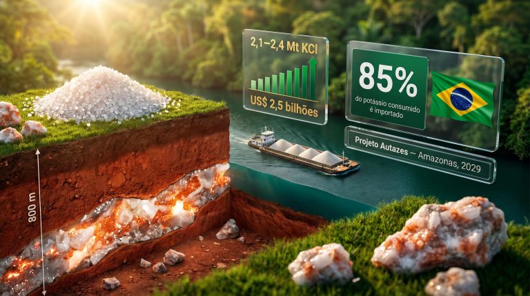 Brazil Potash projeto Autazes de potássio na Amazônia infográfico mineral
