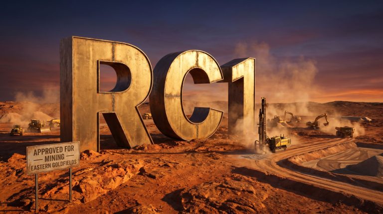 Redcastle Resources Ltd-RC1-RC1 mining site with heavy equipment