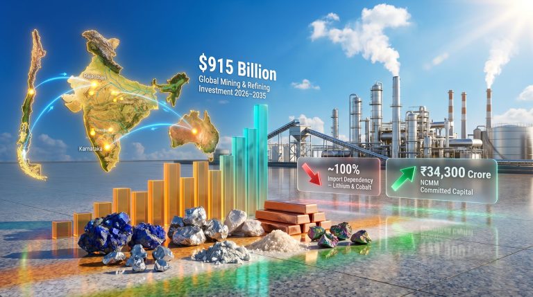 India critical minerals financing investment infographic
