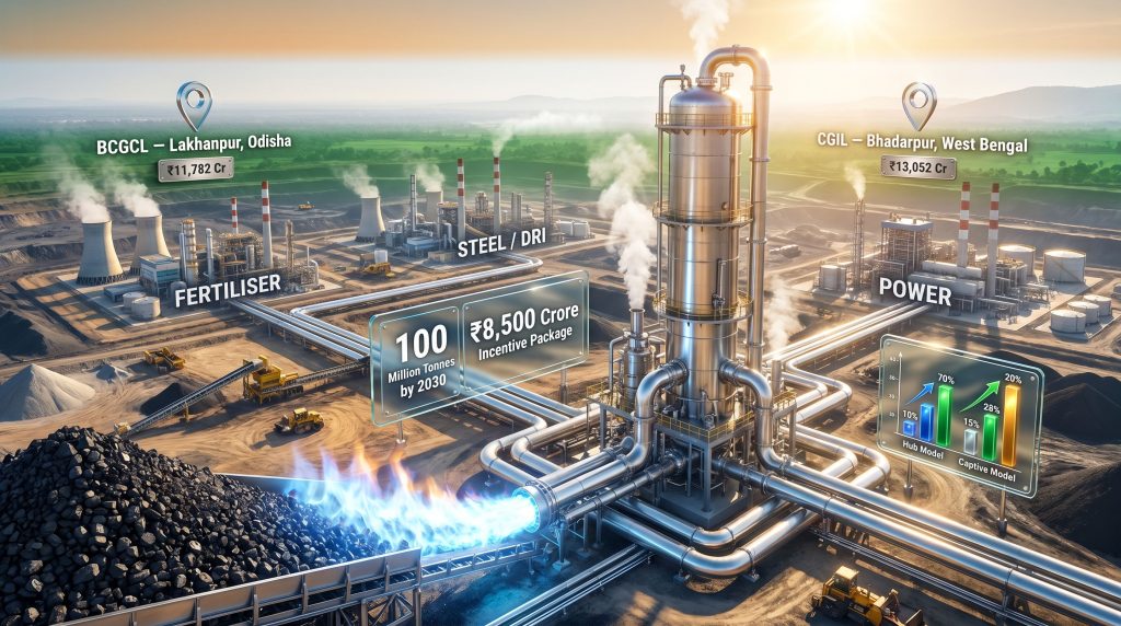 Coal India syngas projects industrial plant infographic