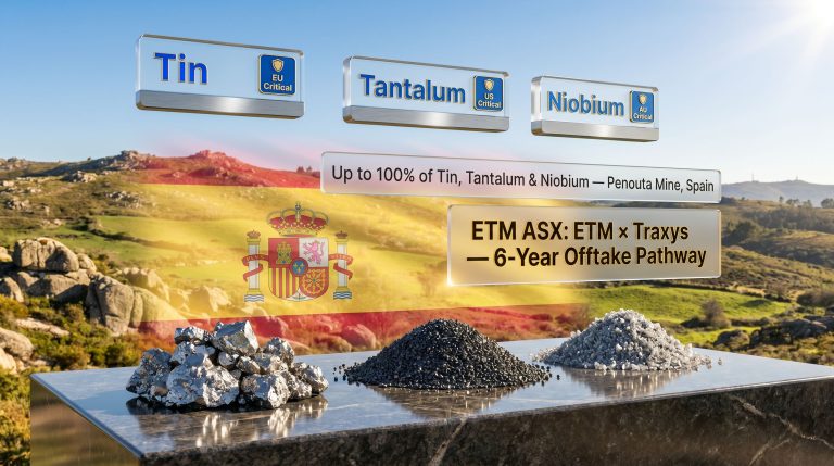 Traxys ETM Penouta mine offtake agreement graphic