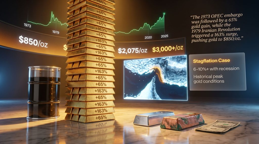 gold and oil embargo impact on gold prices infographic