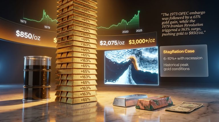 gold and oil embargo impact on gold prices infographic