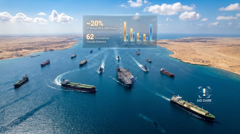 U.S. blockade in the Strait of Hormuz map