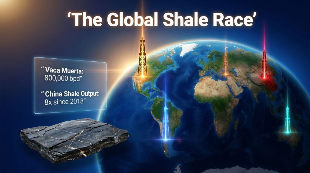 global shale race with worldwide drilling rigs