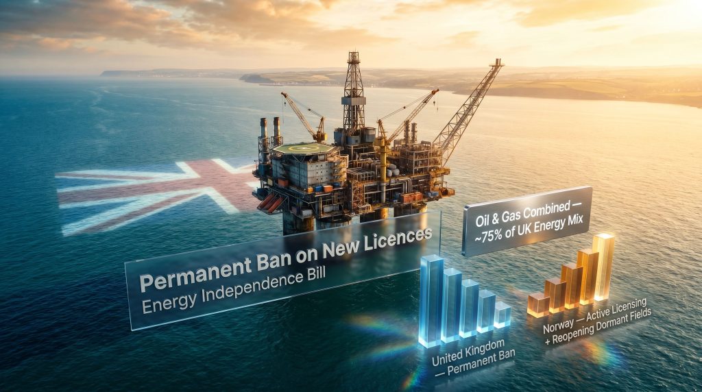 UK ban on new North Sea oil and gas licences infographic