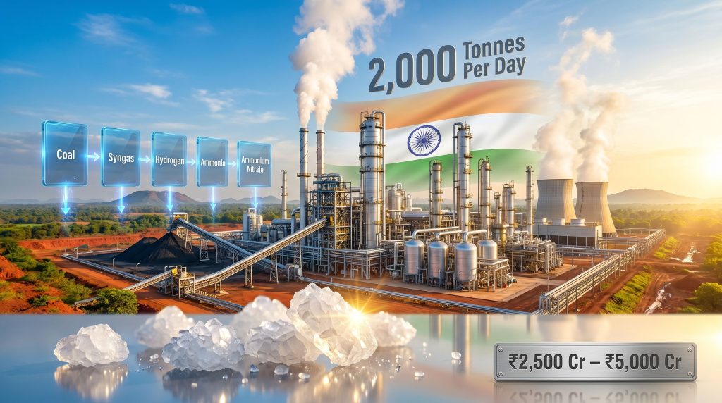 L&T coal-to-ammonium nitrate project in Odisha plant infographic