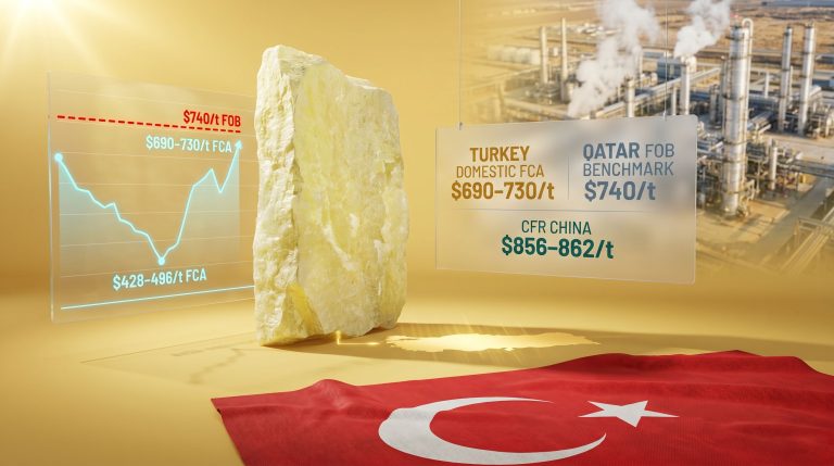 Tupras sulphur awards below Med export prices chart