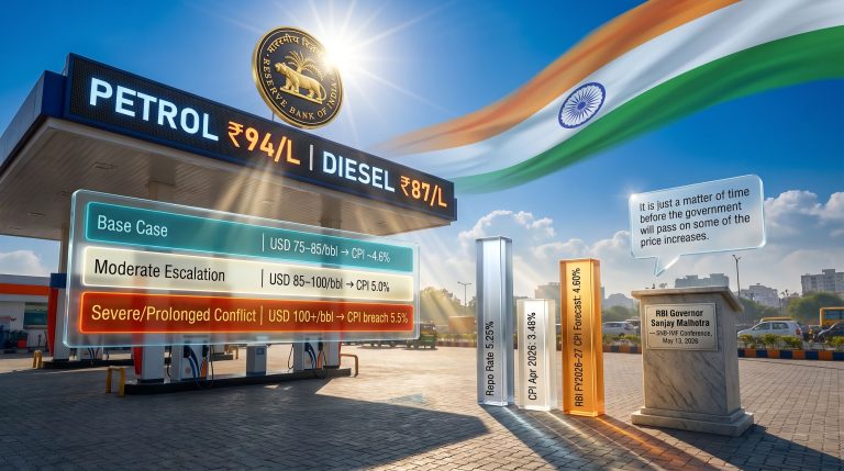 RBI warns of retail fuel price hike in India graphic
