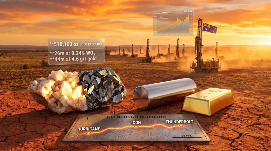 Benz Mining Glenburgh tungsten discovery drilling scene