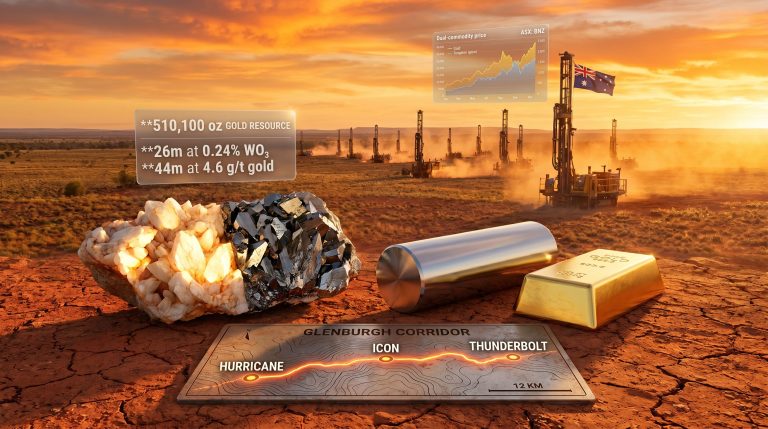 Benz Mining Glenburgh tungsten discovery drilling scene