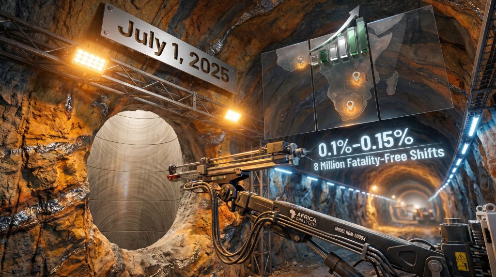 Cementation Africa ownership transition in mining tunnel
