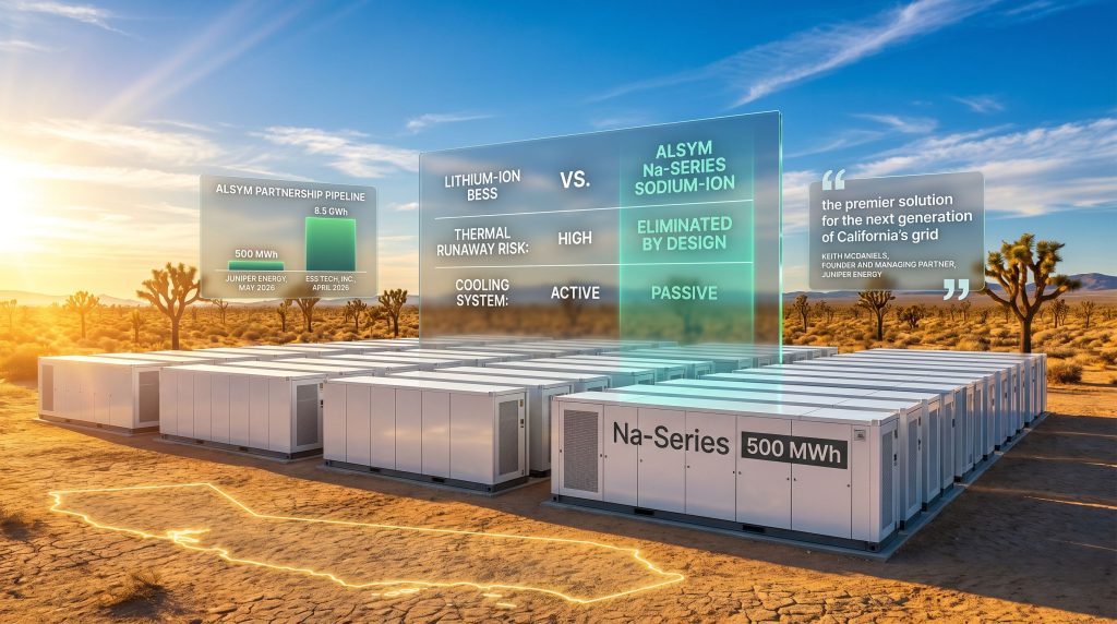 Alsym and Juniper sodium-ion battery storage deal illustration