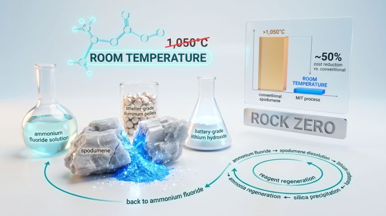 MIT low-energy lithium extraction from spodumene infographic