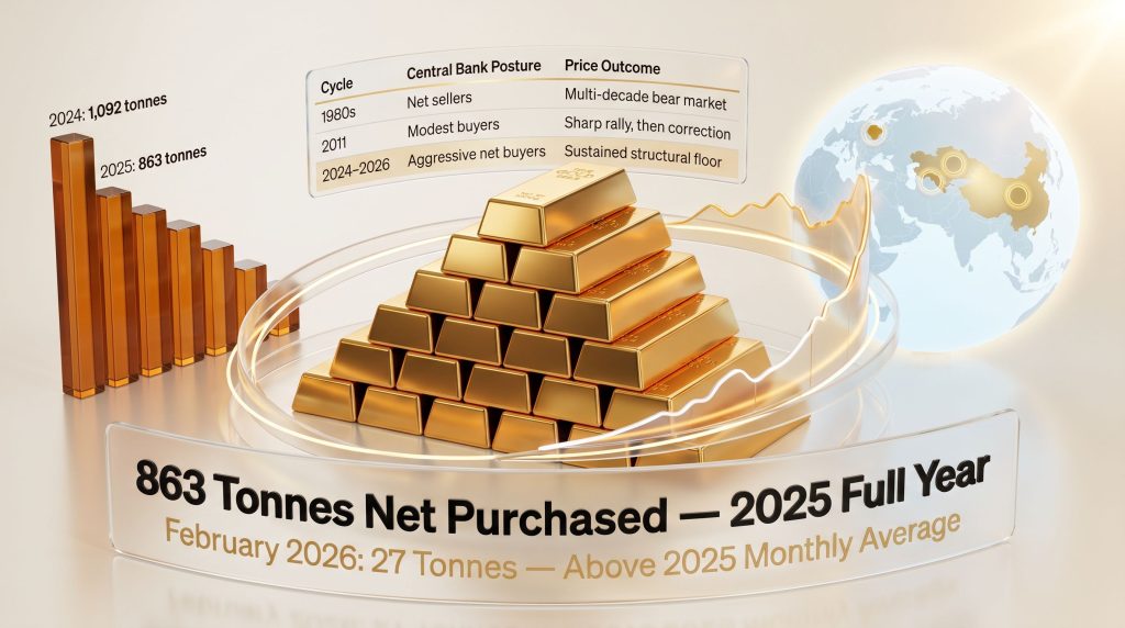gold correction and central bank buying chart