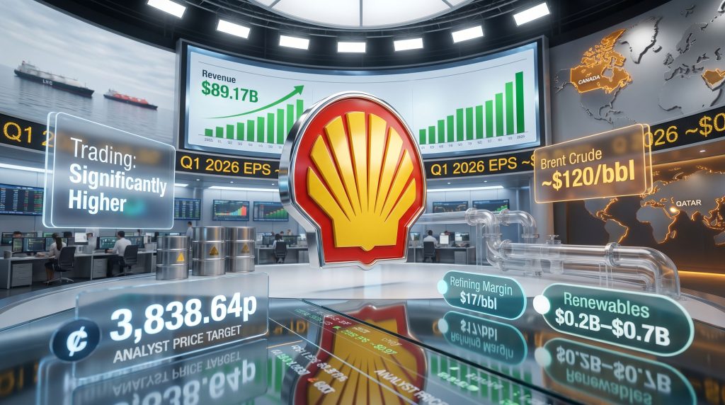 Shell Q1 earnings preview trading floor dashboard