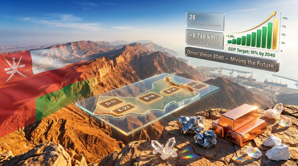Oman mining blocks investment opportunities map overview