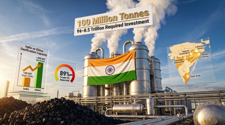 coal gasification in India plant infographic