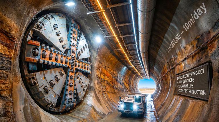 Ivanhoe Electric Robbins TBM Santa Cruz copper project tunnel boring machine