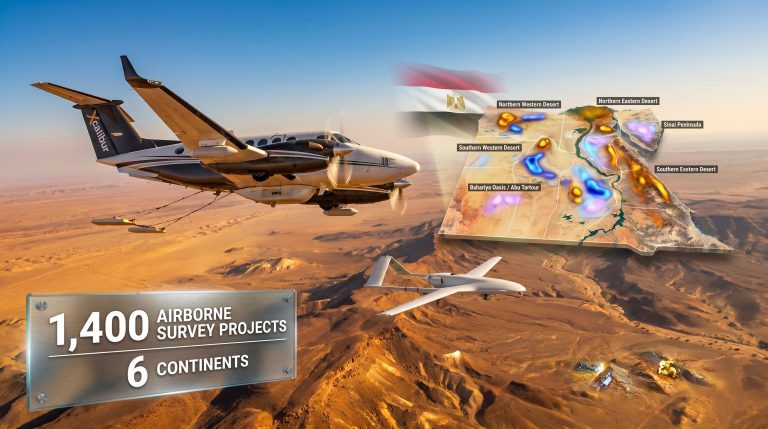 Egypt airborne mineral survey deal map and aircraft