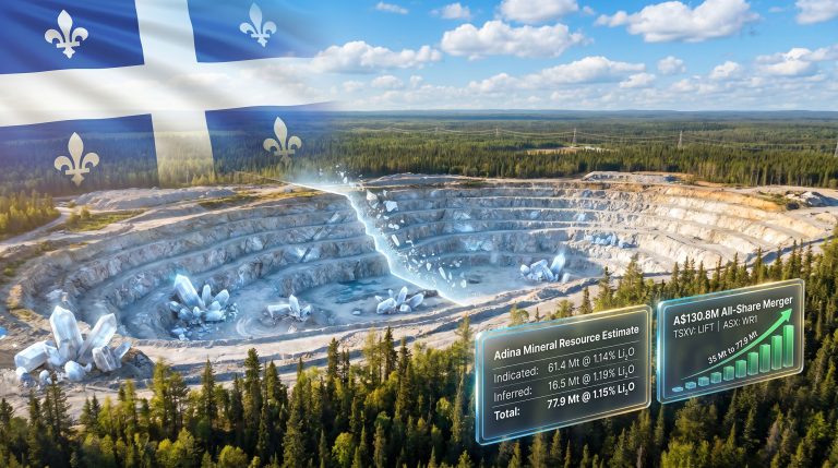 Li-FT Winsome M&A Quebec lithium mine merger graphic