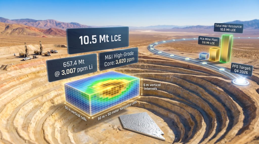 Surge Battery Metals Nevada North lithium resource upgrade infographic