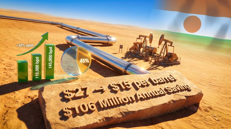 Niger China oil deal pipeline savings graphic