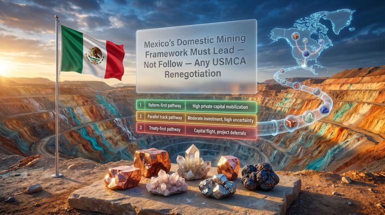 Mexico mining legislation USMCA policy graphic