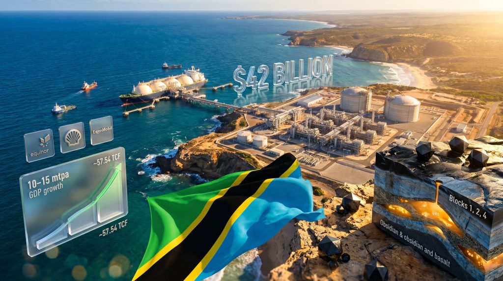 Tanzania LNG project coastal export terminal visual