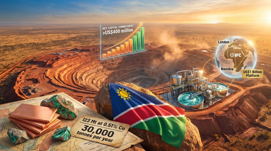 Appian Capital Advisory Namibia copper mine development infographic