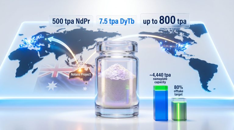 Arafura rare earths offtake term sheet with Traxys North America infographic