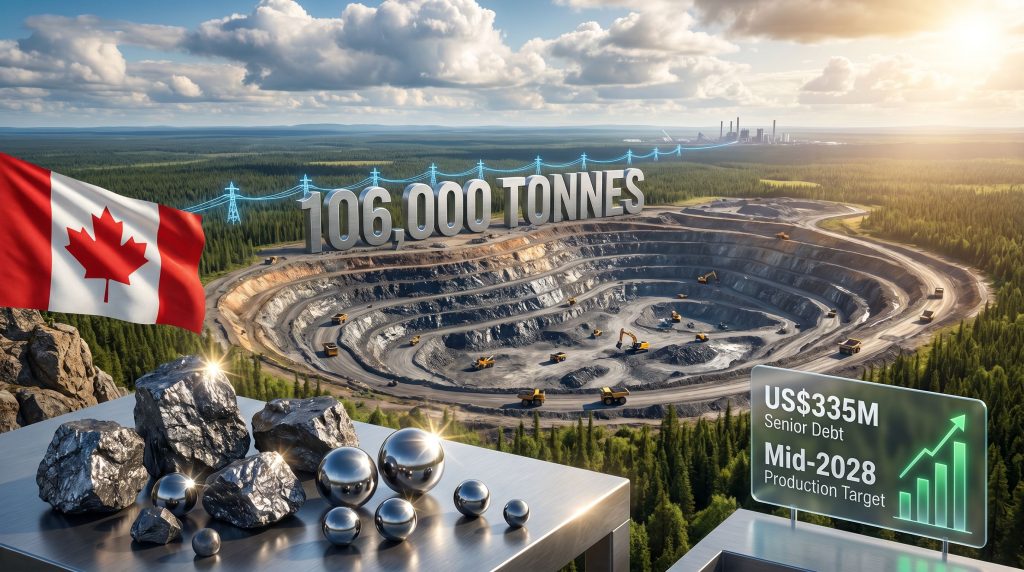 Matawinie graphite mine construction open-pit overview