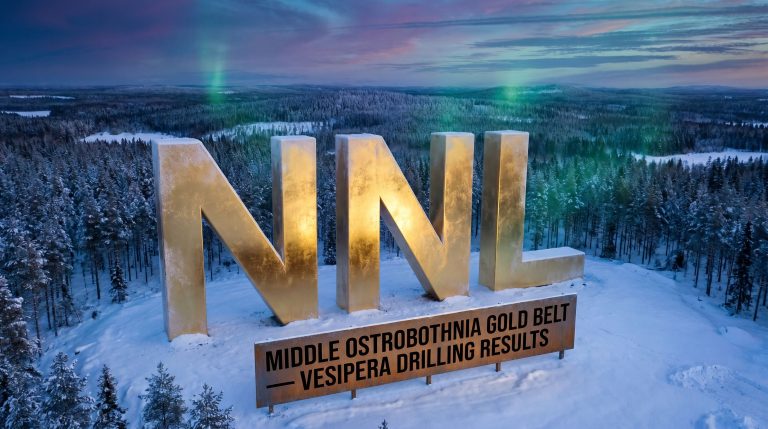 Nordic Resources Ltd-NNL-Middle Ostrobothnia Gold Belt drilling results sign