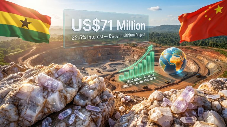 Elevra Ewoyaa rights transfer to Huayou mine deal graphic
