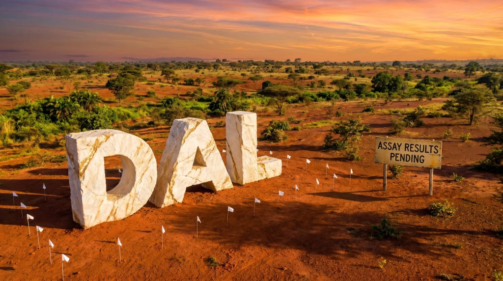 Dalaroo Metals Ltd-DAL-DAL marble letters in desert landscape