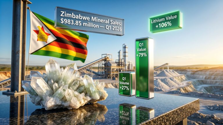 Zimbabwe lithium export ban mining growth chart