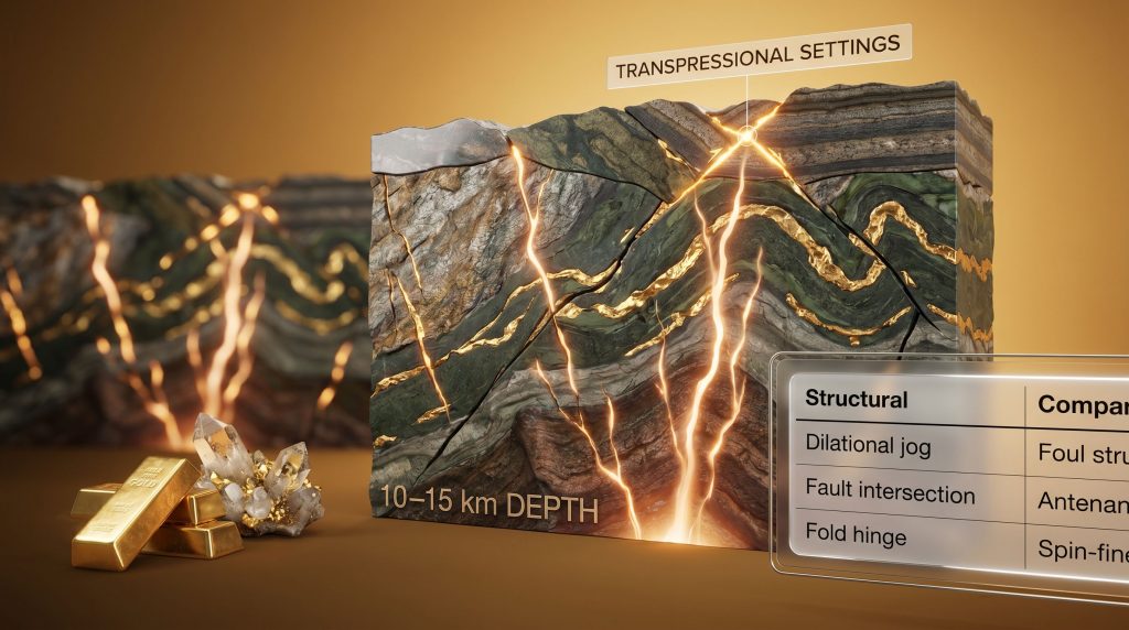 Structural controls on gold deposits diagram