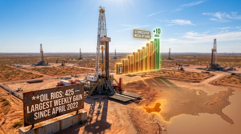 U.S. oil rig count largest weekly gain since 2022 chart