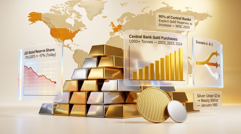 what happens to gold and silver when the dollar loses its reserve status infographic