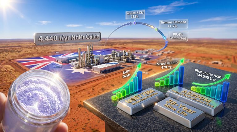 Arafura Nolans rare earths project FID infographic