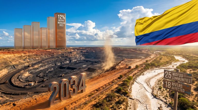 Glencore Cerrejon coal mine closure in Colombia infographic