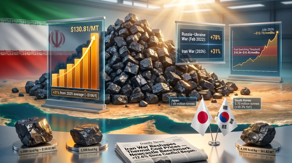 Iran war thermal coal prices surge infographic