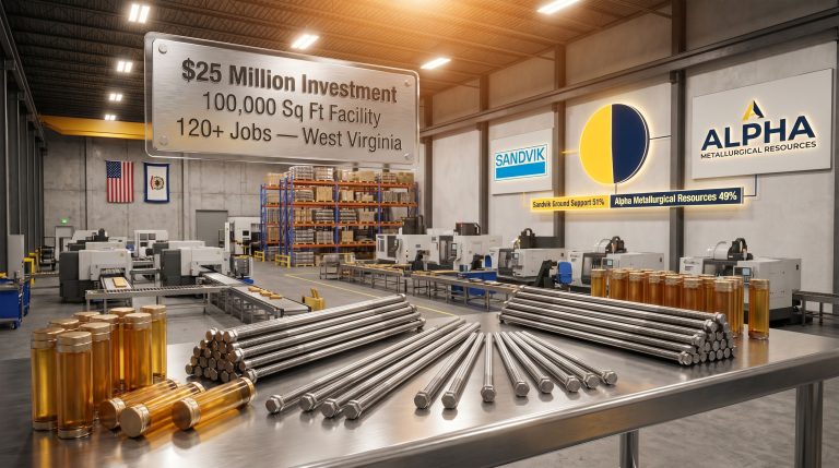 Sandvik Alpha Metallurgical Resources joint venture in West Virginia facility expansion
