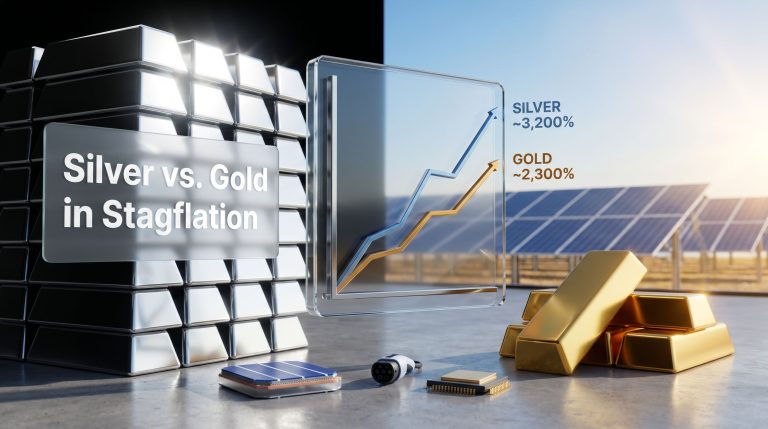 silver upside over gold in stagflation chart