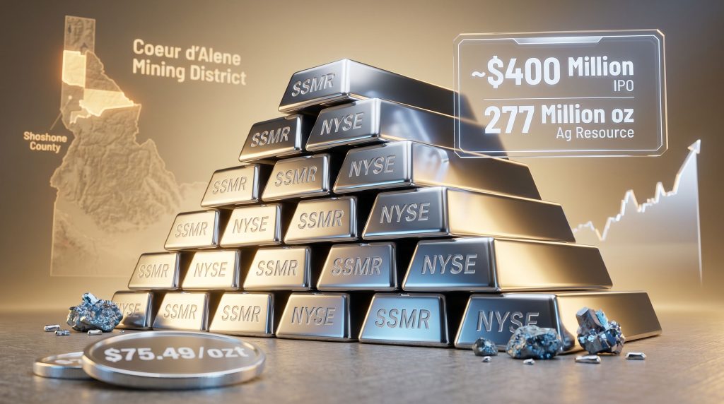 Sunshine Silver Mining & Refining Company US IPO silver bars graphic